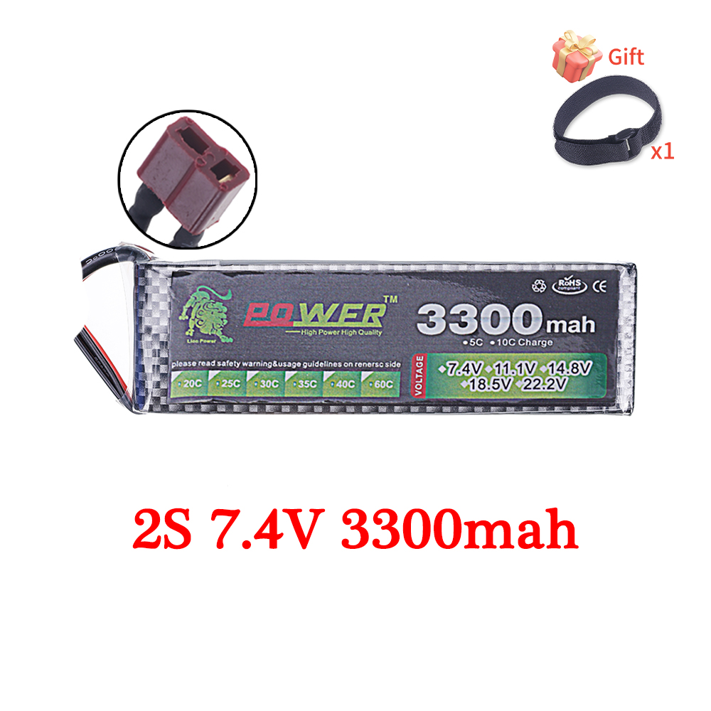 60C Lipo Battery 3300mAh 7.4V  - огляд і ціна Rc Hobby Hub