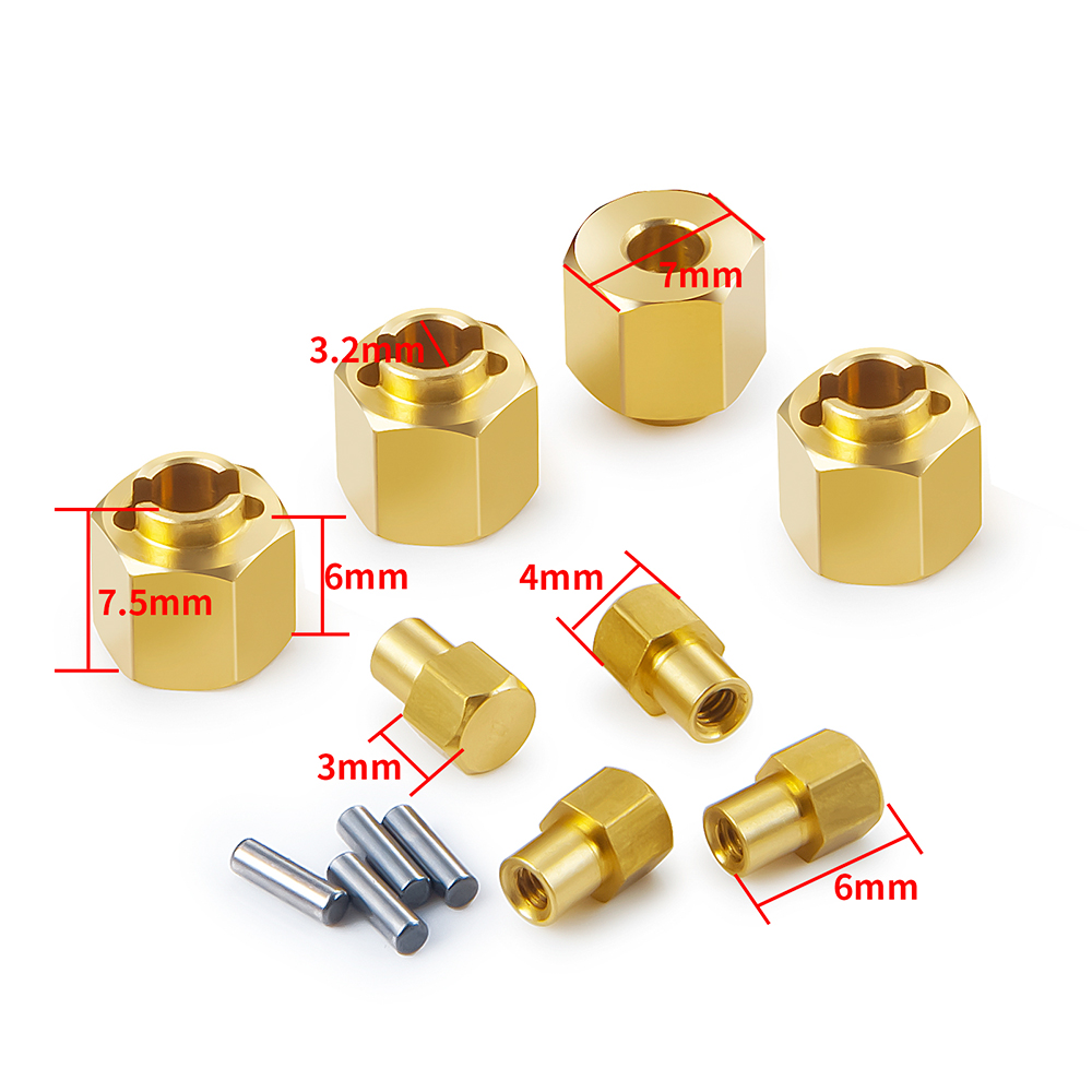 AXSPEED 4PCS Brass Wheel Hex A - огляд і ціна Wheel Hex Adapter