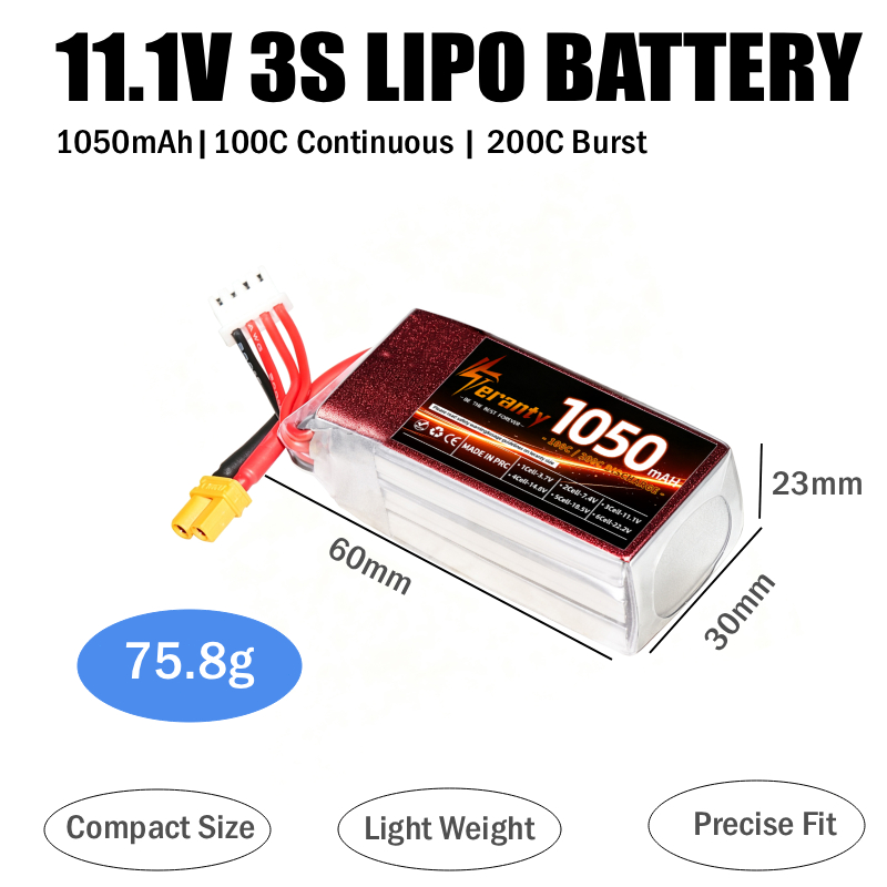 2PCS 1050mAh 2S 3S 4S RC Lipo  - огляд і ціна Lipo Battery 4S