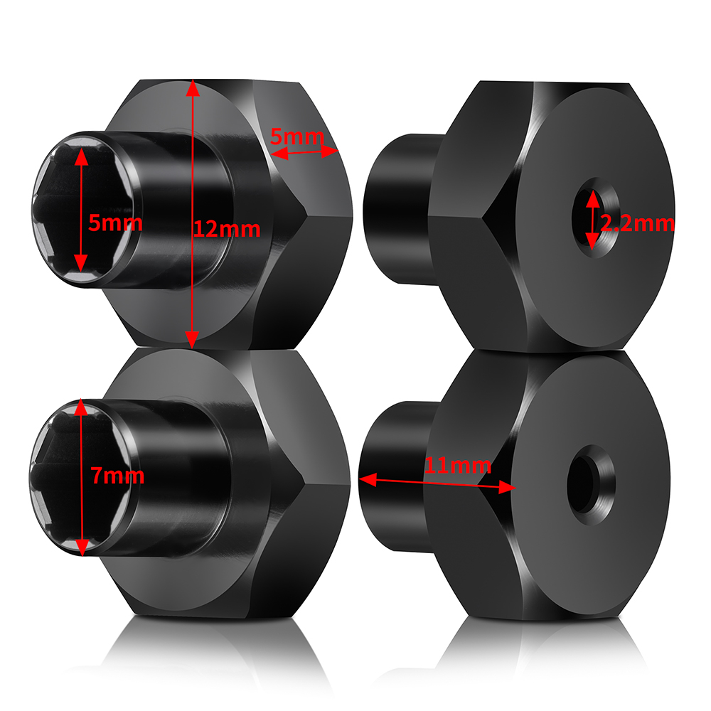 AXSPEED 4Pcs Aluminum 5mm to 7 - огляд і ціна Wheel Hex Adapter