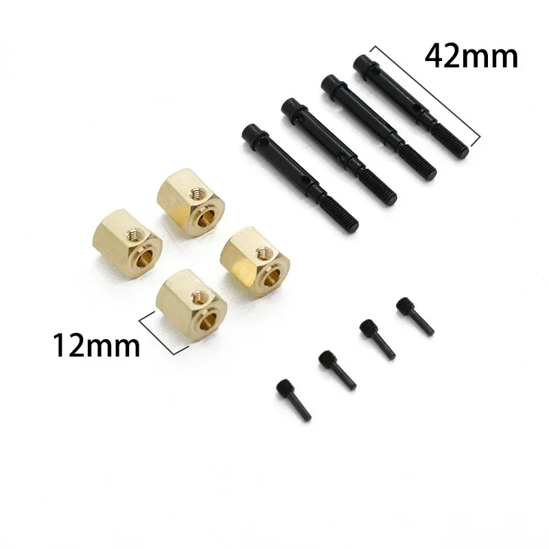 4PCS Brass 12mm Wheel Hex Exte - огляд і ціна Wheel Hex Adapter