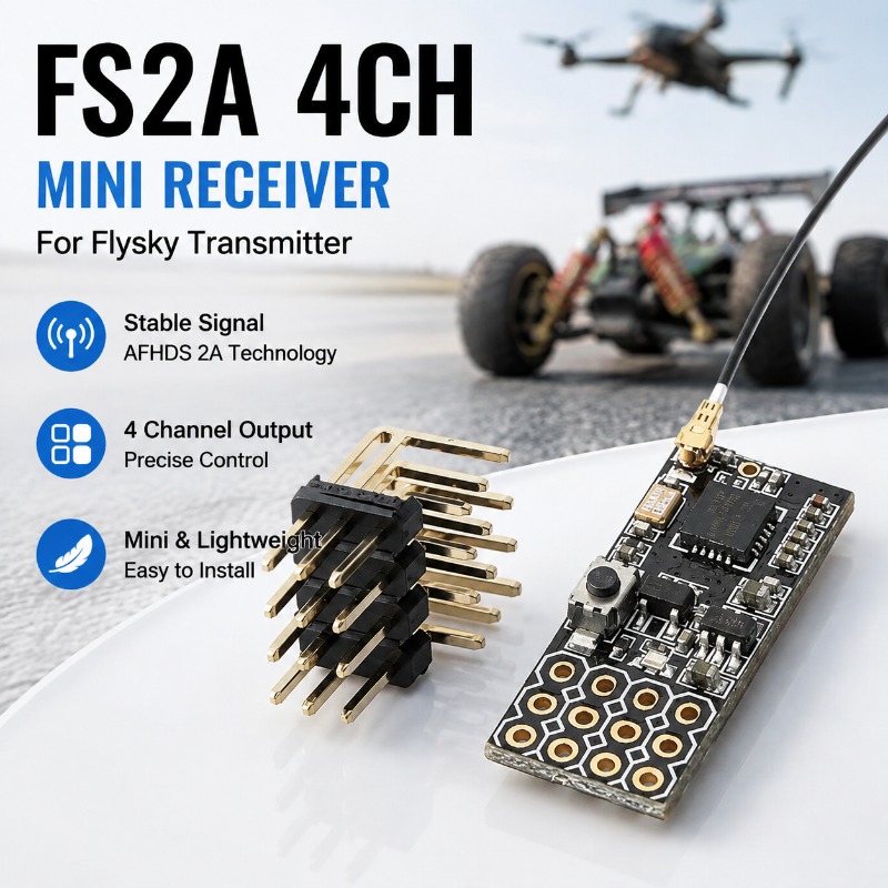 FS FS2A-4CH 4 Channel PWM Rece - огляд і ціна Rc Hobby Wing