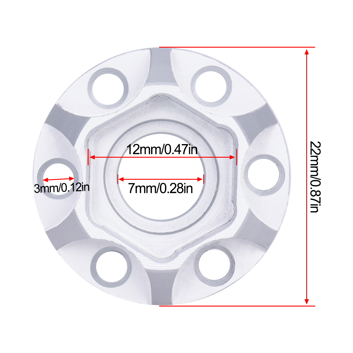 Aluminum Wheel Hex Hub 6/9/12/ - огляд і ціна Wheel Hex Adapter